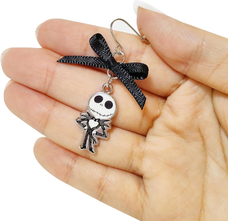 Luv Her The Nightmare Before Christmas Jewelry Hypoallergenic Earrings for Girls, Stud Earrings & Fishhook Earring Sets with Charms One Size Fits All Gifts Age 4+ - Image 2